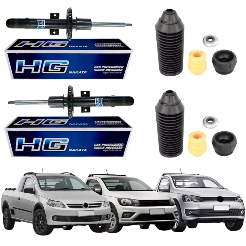 PAR AMORTECEDOR DIANTEIRO SAVEIRO G5 G6 G7 2008 A 2025 NAKATA + KIT