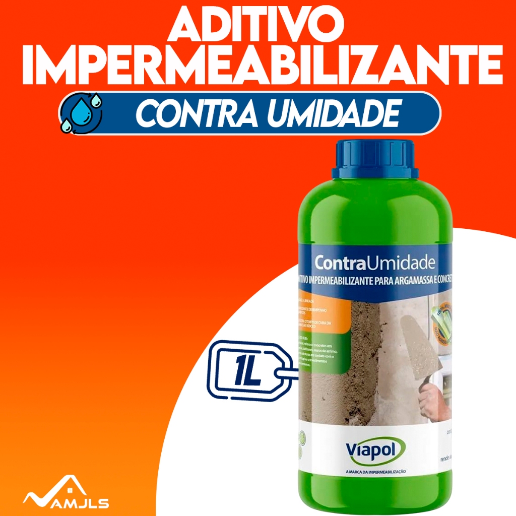 Aditivo Zero Umidade 1L Impermeabiliza Concretos Argamassa Viapol