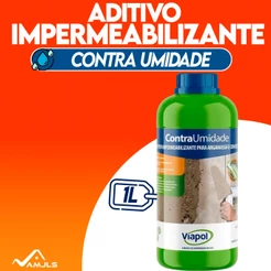 Aditivo Zero Umidade 1L Impermeabiliza Concretos Argamassa Viapol