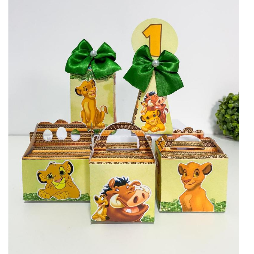 Kit Festa Rei Leão Pegue e Monte – Lembrancinha Infantil – Personalizados com Nome