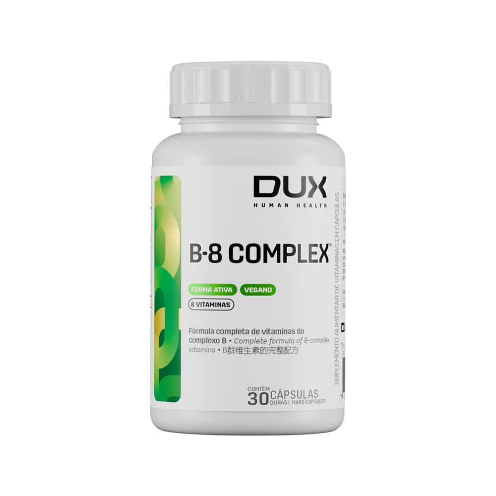 Dux Human Health B-8 Complex 30 Cápsulas - Complexo B Vegano