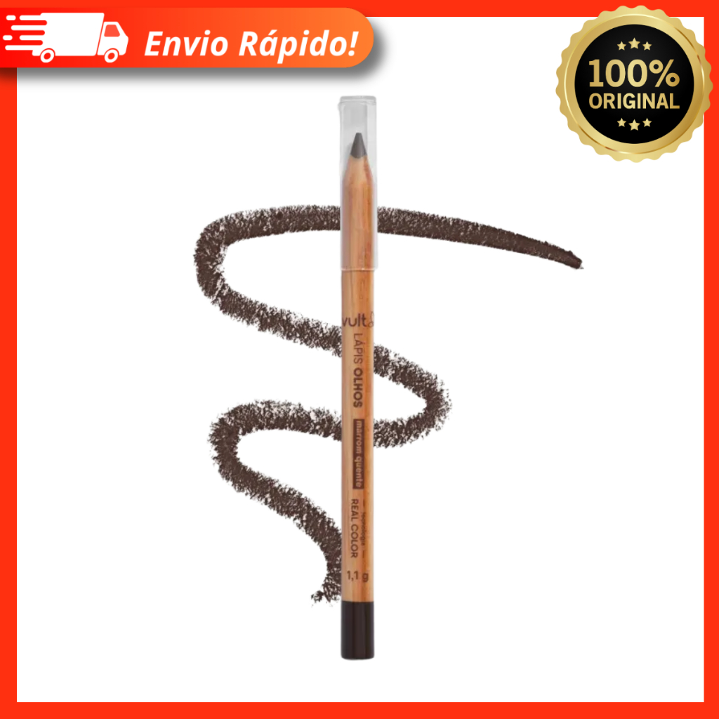 Lápis para Olhos Marrom Quente 1,1g - Vult 100% Original