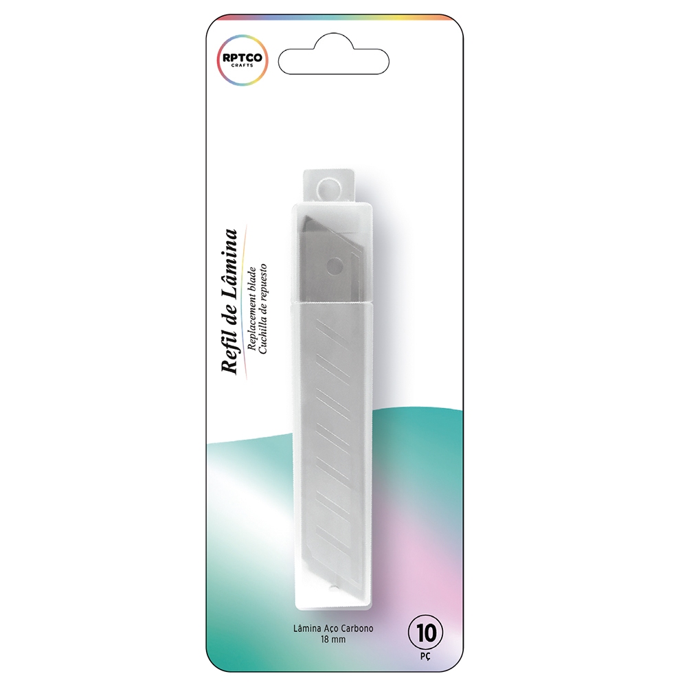 Refil De Lâmina Aço Carbono Para Estilete 18mm Rptco em Oferta na Shopee