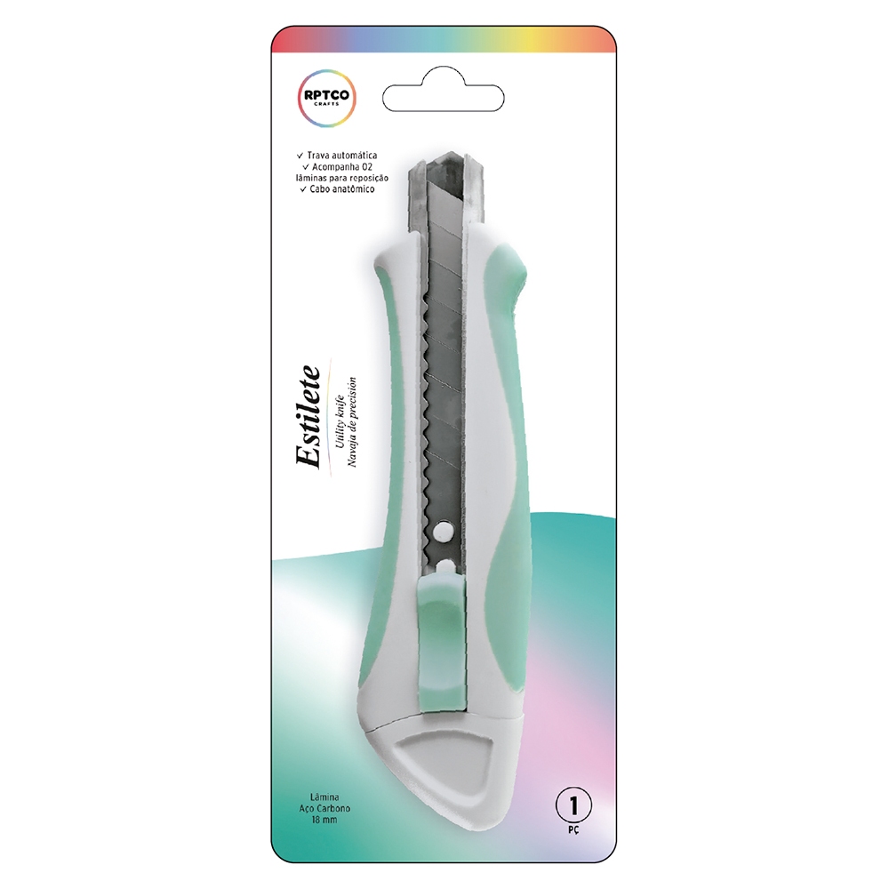 Estilete Lâmina Aço Carbono RPTCO em Oferta na Shopee