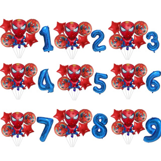 Kit C/6 Balões Metalizado Homem Aranha+Número 40Cm Decoração Festas Envio Imediato em Oferta na Shopee