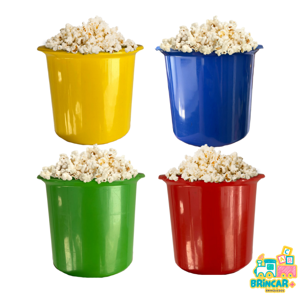Kit 60 Balde de Pipoca de 1,4 L Baldinho Lembrancinha Aniversario
