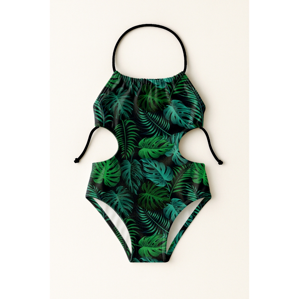 Maiô Infantil Frente Única Menina Feminino Moda Praia Natação Banho Estampas Florais E tropicais em Oferta na Shopee
