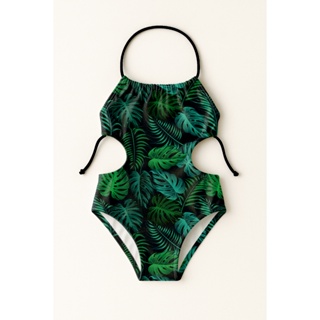 Maiô Infantil Frente Única Menina Feminino Moda Praia Natação Banho Estampas Florais E tropicais em Oferta na Shopee