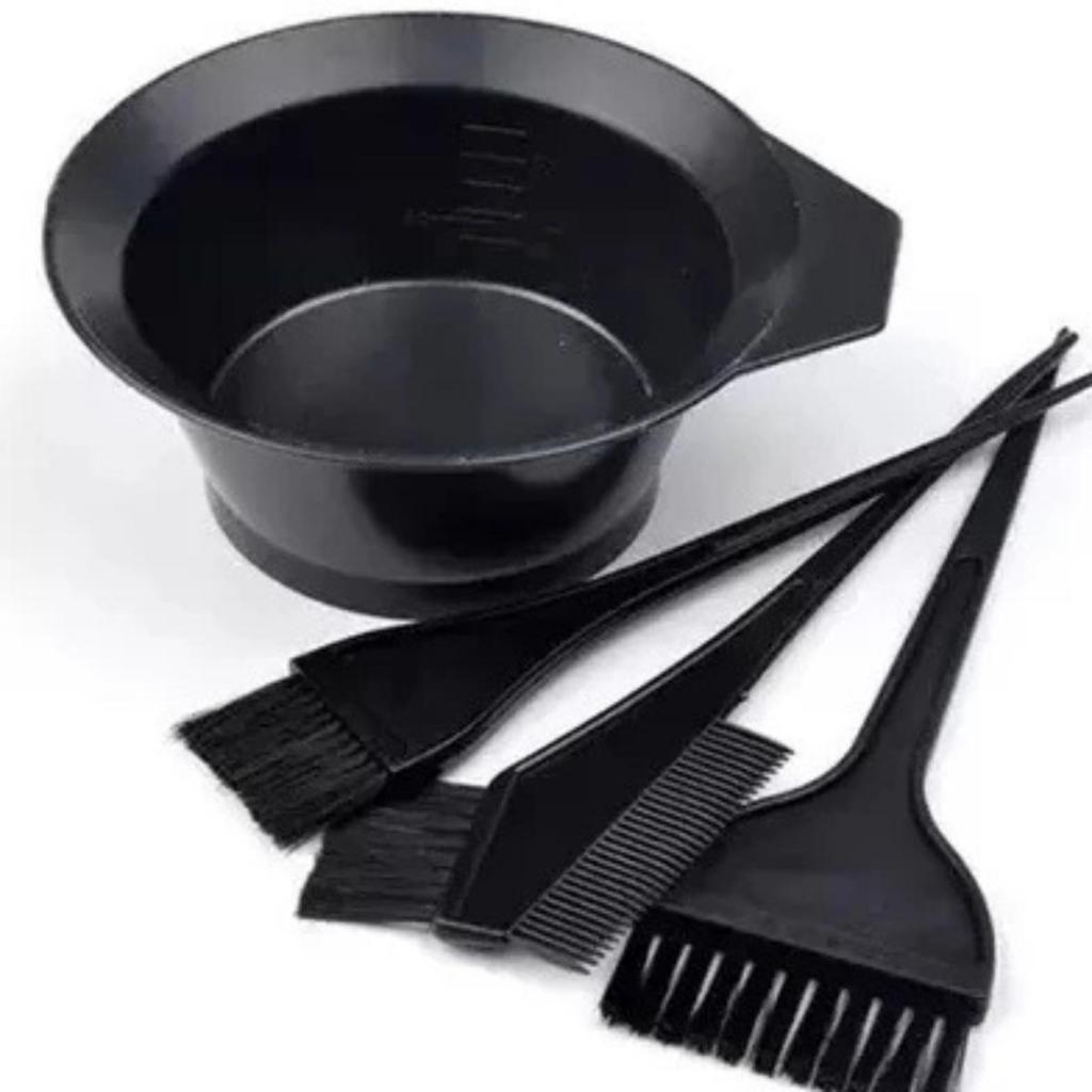 Kit Pintura Tintura de Cabelo Com 2 Pincéis Pente e 01 Recipiente Ease Care em Oferta na Shopee