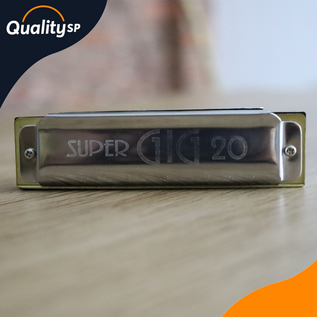 Gaita Diatônica Hering 40/20 Super Gig 20 Diatônica Em C Dó - detalhe