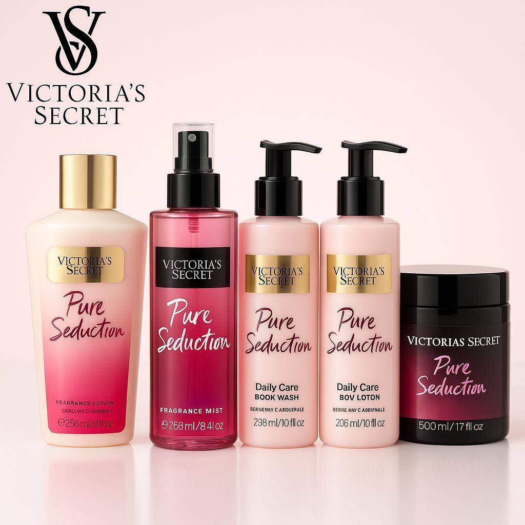 Kit completo Victoria's Secrets / Shampoo + condicionador + Mascara capilar + body splash + creme corporal / 5 itens