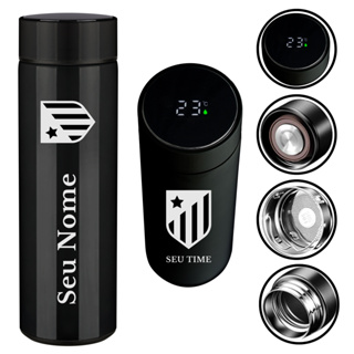 Garrafa Térmica Digital Personalizada Time + Nome torcedor 500 ML INOX em Oferta na Shopee