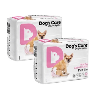Fralda Absorvente Higiênica Descartável Dogs Care Cães Cachorros Fêmeas C/ 24 Unid Tam G/M/P/PP em Oferta na Shopee