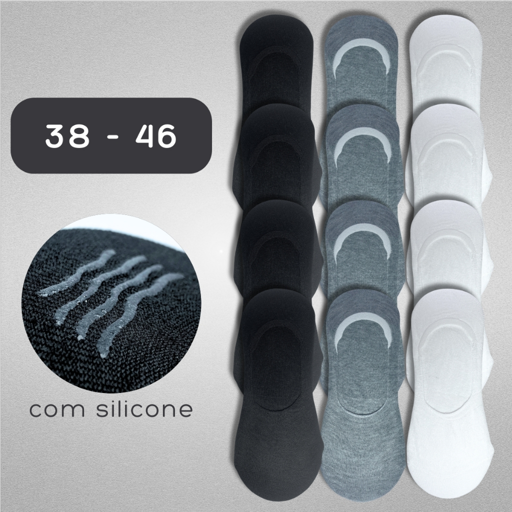 Kit Até 12 Pares Meia Masculina Invisível Soquete Cano Curto Original