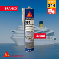 Adesivo e Selante Náutico Sikaflex 591 Branco (Cartucho 300 ml) - SIKA