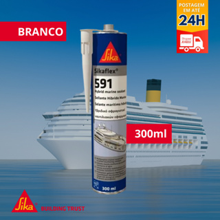 Adesivo e Selante Náutico Sikaflex 591 Branco (Cartucho 300 ml) - SIKA em Oferta na Shopee