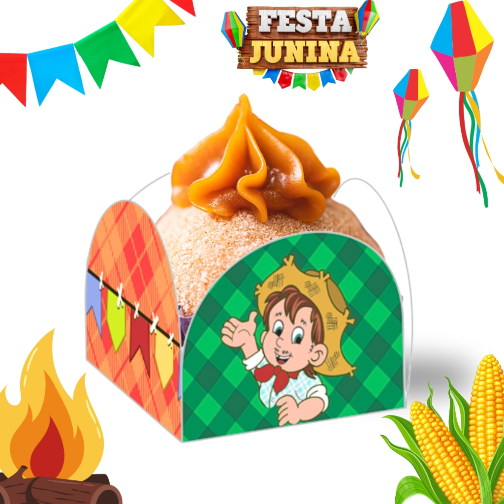 50~500 Forminha 4 Pétalas Festa Junina Docinho Brigadeiro Pacoça Arraiá em Oferta na Shopee