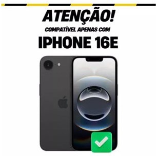 Kit Capa Transparente Silicone Anti impacto P/ iPhone 16e + 2 Películas