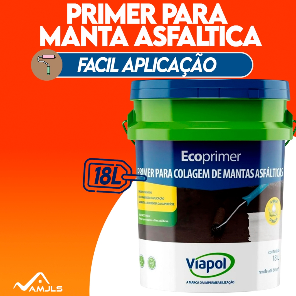 Primer Para Fita e Manta Asfáltica Marrom 18 Litros - Viapol