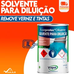 Diluente Remove Pixação 1L Para Resina Acrílica Fuseprotec Viapol