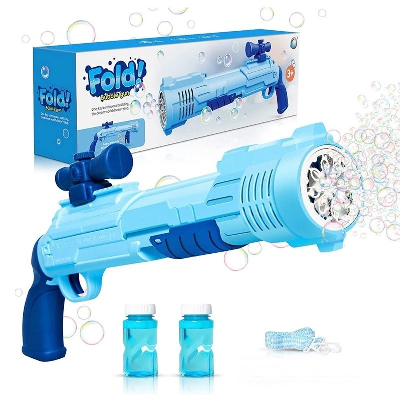 Lançador de Bolhas de Sabão Super Metralhadora divertida Led bazuca tiktok  c/ 2 refil