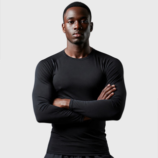 Camisa Proteção Uv Masculina Malha Fria Térmica Manga Longa Toque Macio Gelado Segunda Pele  Dry Fit em Oferta na Shopee