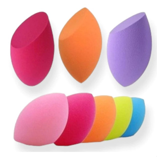 KIT 12 UNIDADE Esponja Maquiagem para Base E Corretivo Chanfrado Varias Cores em Oferta na Shopee