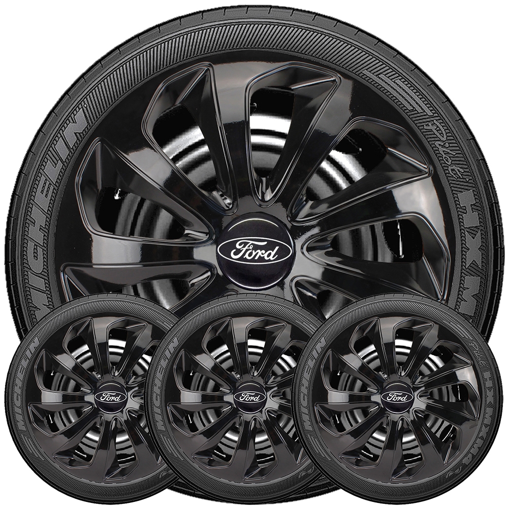 Jogo 4 Calotas Reforçadas Aro 13 14 15 Unicolor Compativel Com Fiesta Verona Focus Ka Sedan em Oferta na Shopee