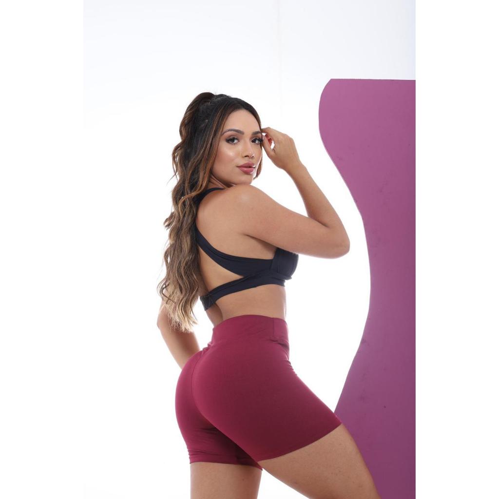 Bermuda suplex Academia Feminino Fitness  Lisa Básica Meia Coxa Dança  Pilates Caminhada Esporte