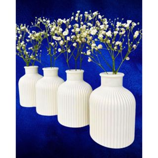 Kit com 25 Vasos de Gesso Decorativo Centro de Mesa para Casamento Aniversário de 15 Anos, Batizado em Oferta na Shopee