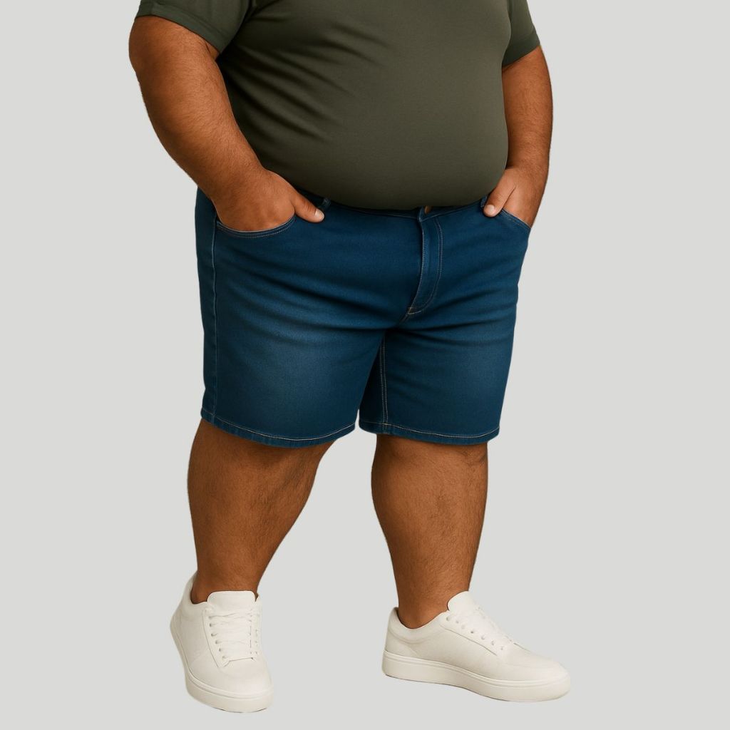 Bermuda Jeans Masculina Slim Plus Size Lycra 48 50 52 54 56 58 em Oferta na Shopee