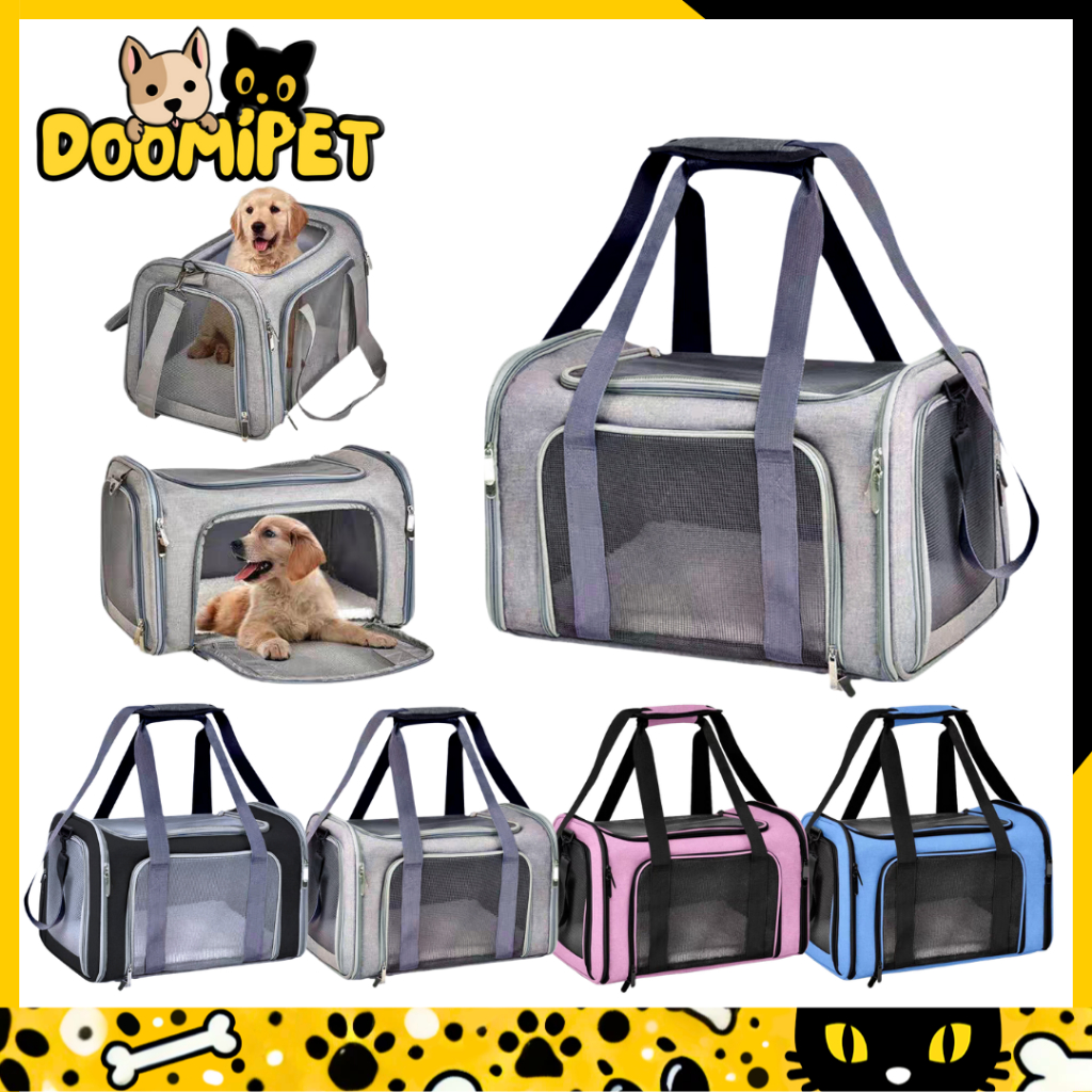 Bolsa de Transporte para Cães e Gatos Mochila de Viagem Apropriada para Avião Mala de Tran...