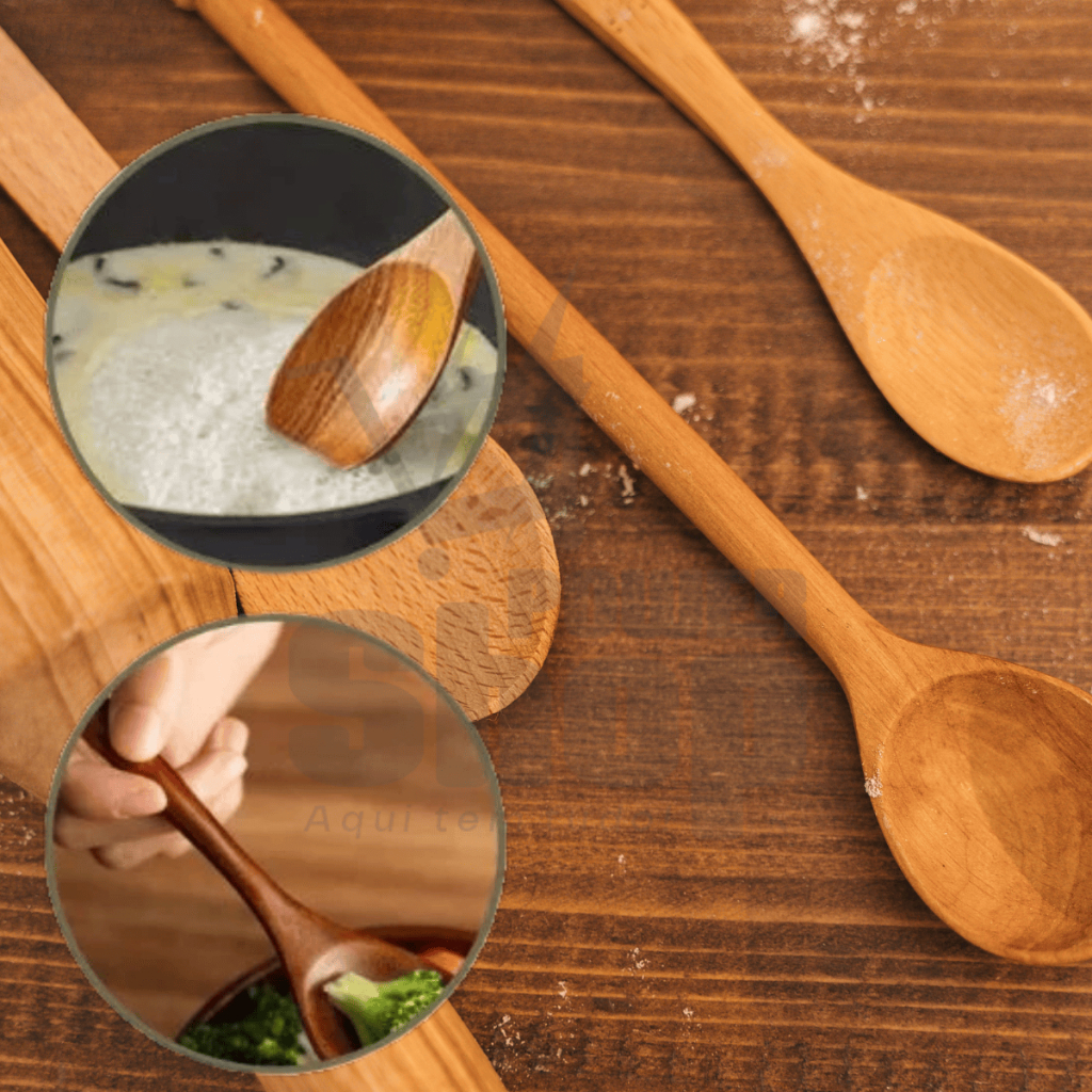 Colher De Pau Madeira 46cm 38cm 30cm 26cm 38cm 14cm 60cm 33cm Colheres Cozinha Bolos Doces Para P/ Panela antiaderente em Oferta na Shopee