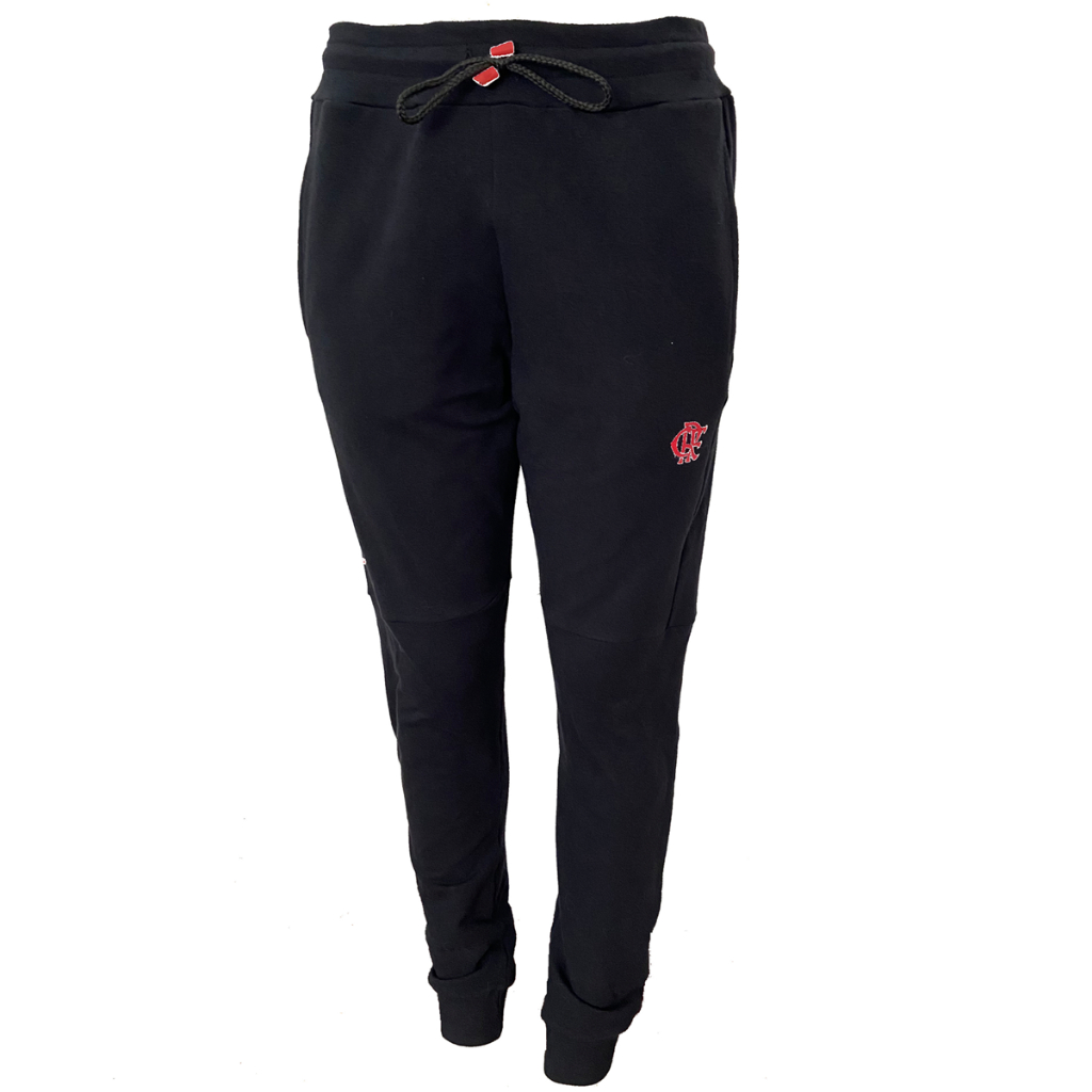 CALÇA MOLETOM FLAMENGO FEMININA (PRETA) em Oferta na Shopee