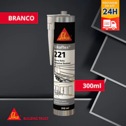 Adesivo e Selante Multiuso - Sikaflex®-221 Cartucho 300ml Branco - SIKA
