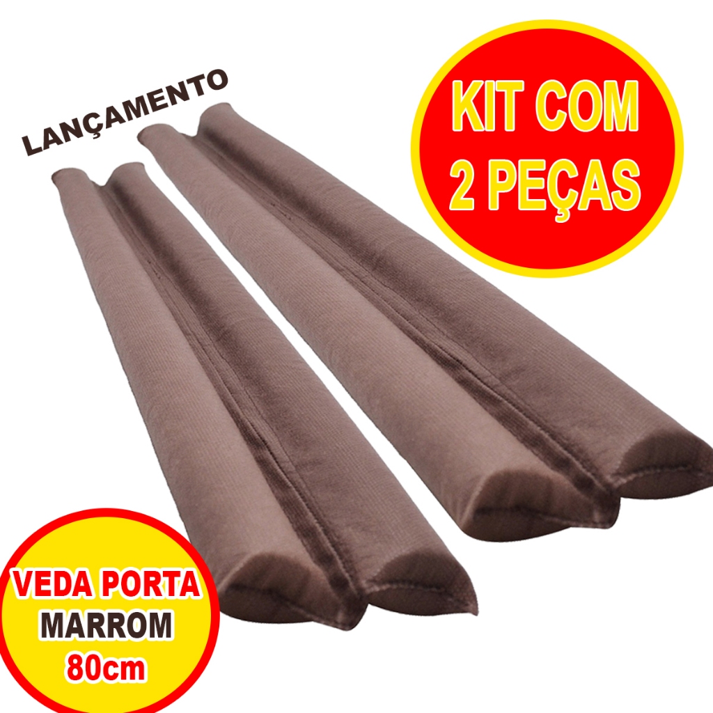 Kit 2 Protetores Veda Porta 80cm Marrom TNT Protege contra Sujeira e Insetos em Oferta na Shopee