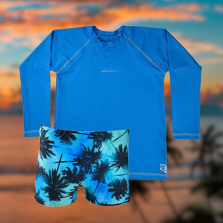 Camiseta e Sunga Juvenil Proteção Uv Grappin em Oferta na Shopee