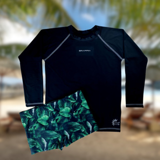 Conjunto Camiseta e Sunga Masculino Proteção Uv Grappin em Oferta na Shopee