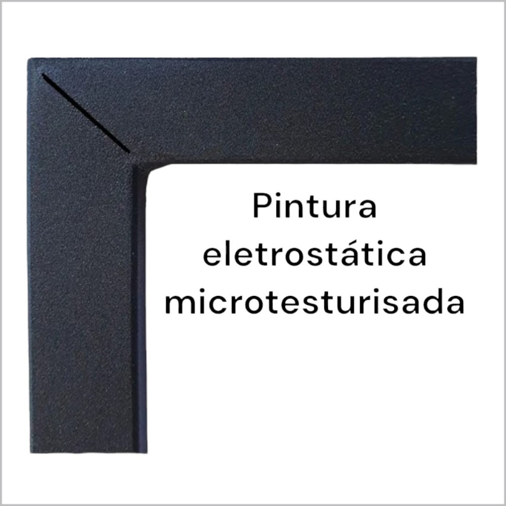4 Suportes Prateleira Tripla Estilo Industrial Parede 83x34