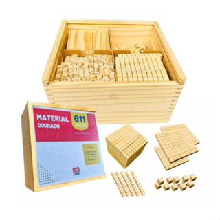 Material Dourado 611 peças - jogo pedagógico em Oferta na Shopee