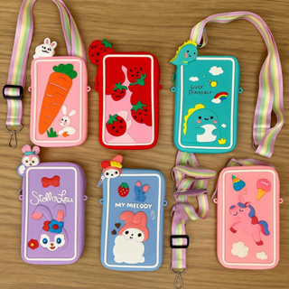 Bolsa Retangular De Silicone Infantil Criança Porta Celular - Diversos modelos em Oferta na Shopee