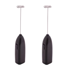 Mini Mixer Elétrico para Bebidas de Inox e Plástico Branco/Preto - Lyor