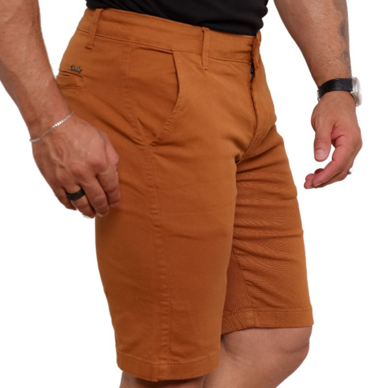 Bermuda Social Sport Fino Masculina Alfaiataria colorida tecido Sarja casual versátil Brim LAYCRA Bermuda Alfaiataria