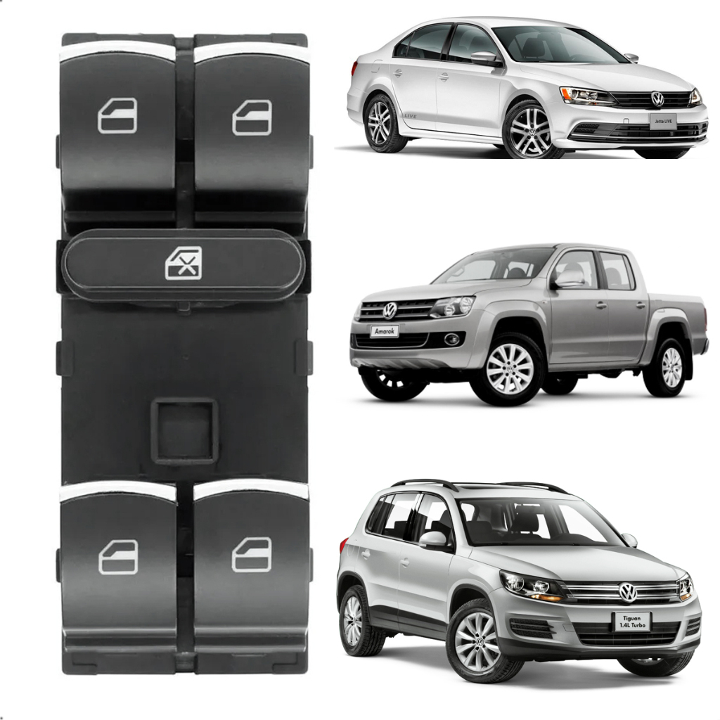 Botão Vidro Elétrico Volkswagen Jetta 2010 a 2016 Amarok Tiguan Jetta 2.5