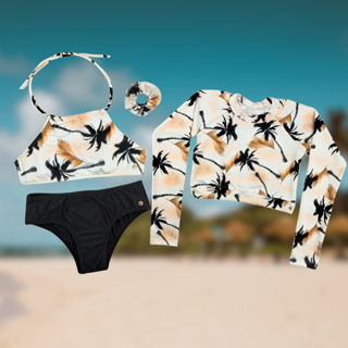 Kit Cropped Proteção Uv + Biquini Juvenil Grappin em Oferta na Shopee