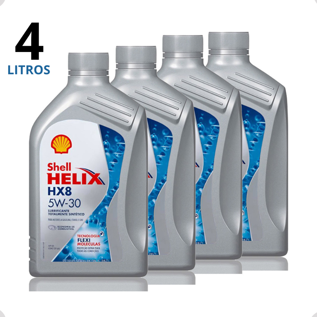 Óleo Motor Shell Helix Hx8 5W30 100% Sintético Api SP Ilsac Gf 6A 4 Litros em Oferta na Shopee