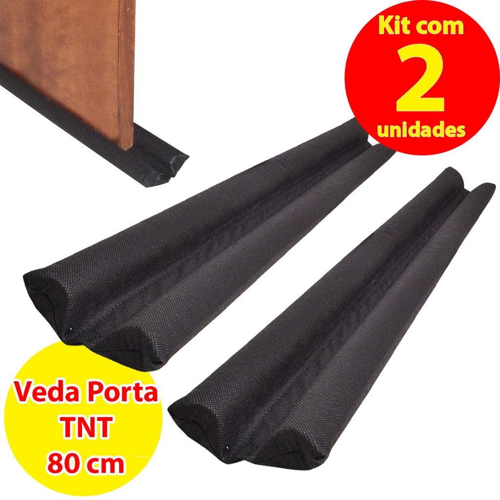 Protetor Veda Porta Kit com 2 Unidades de TNT Preto ou Marrom em Oferta na Shopee