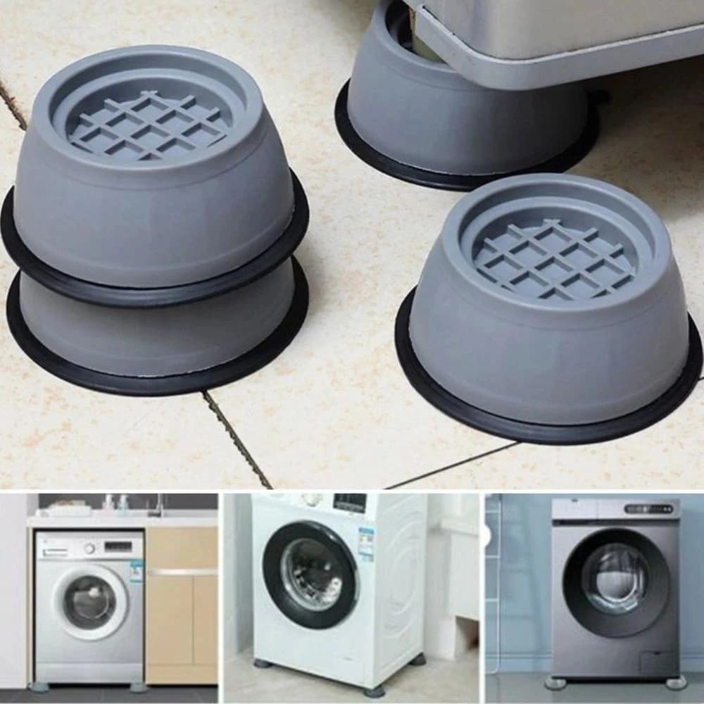 Pés para Máquina de Lavar Kit com 4 Und Suporte Protetor Para Base Máquina Anti Vibração Impermeável Amortecedor