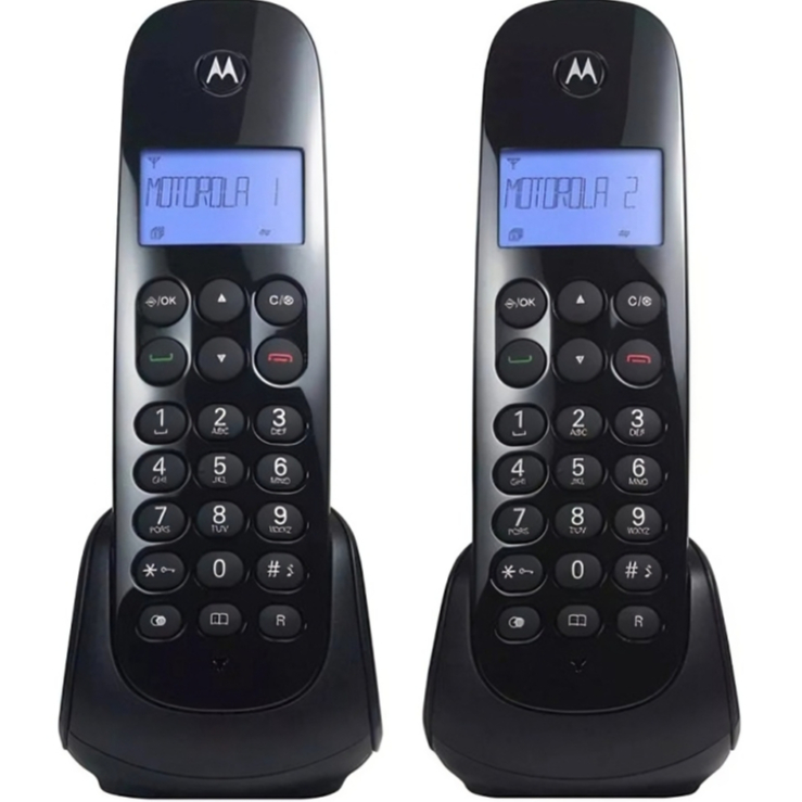 Kit 2 Telefone Ramal Sem Fio Digital Motorola - Moto700-mrd2