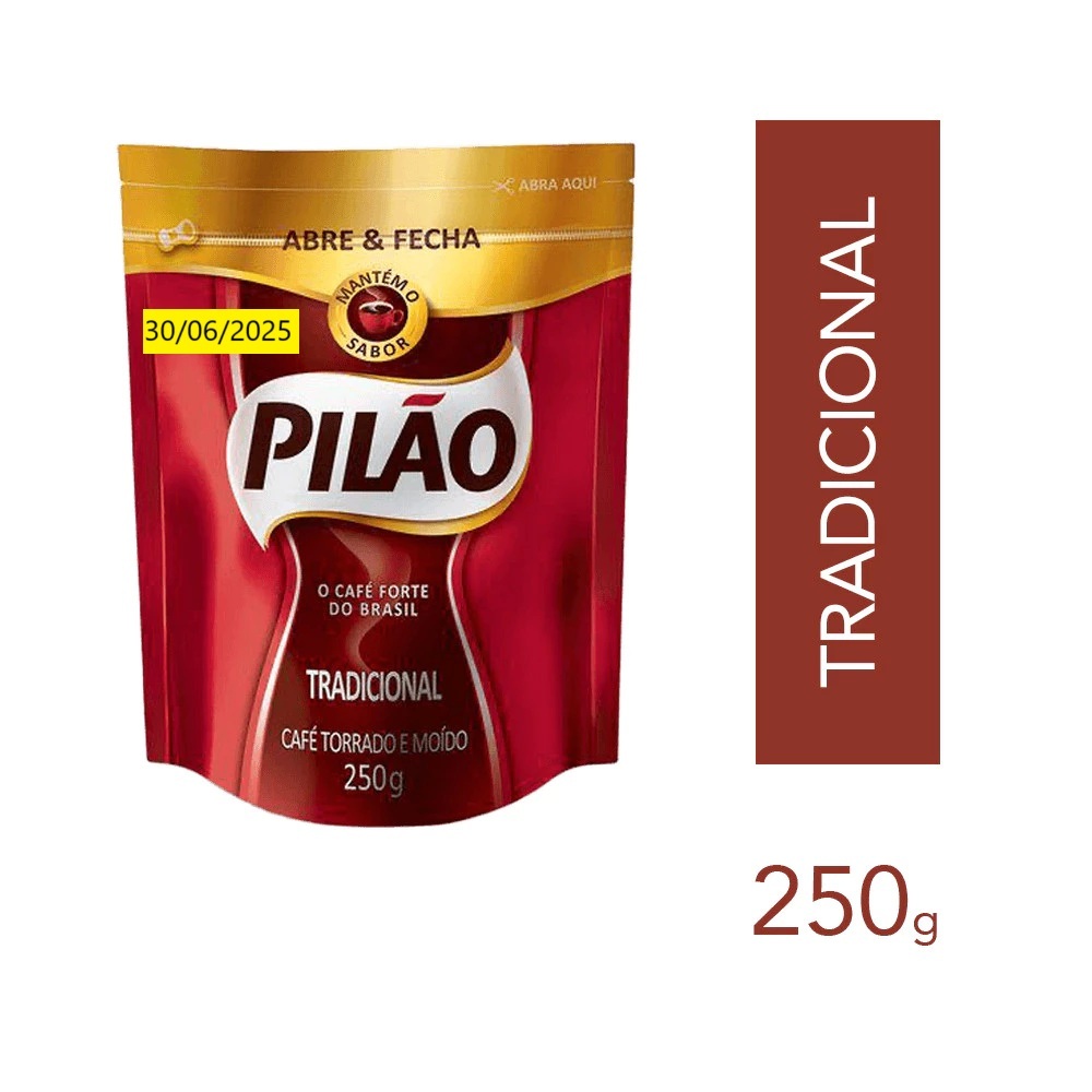 Café Pilão Tradicional Abre e Fecha 250g